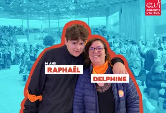 Raphaël et sa maman Delphine